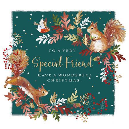 Christmas Card - Special Friend - Woodland Christmas