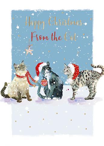Christmas Card - From The Cat - Purr-Fect Christmas