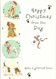 Christmas Card - From The Dog - Festive Doggies