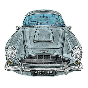 The Great British Card Company Blank Card - Aston Martin DB5