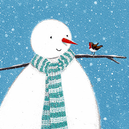 Charity Christmas Cards - Pack of 8 - The Robin and the Snowman