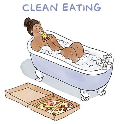 Birthday Card - Pizza In The Bath