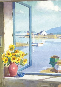 The Great British Card Company Blank Card - The Harbour Window - Country Down