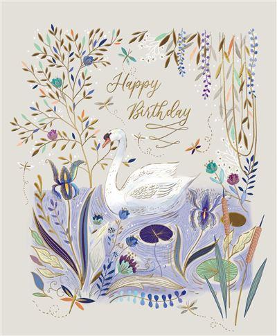 Birthday Card - Swan Lake