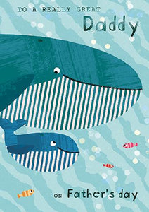 The Great British Card Company Father's Day Card - Daddy - Whales