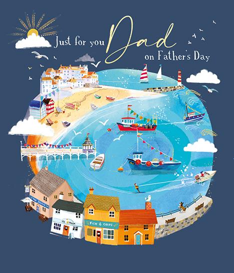 The Great British Card Company Father's Day Card - Seaside Time