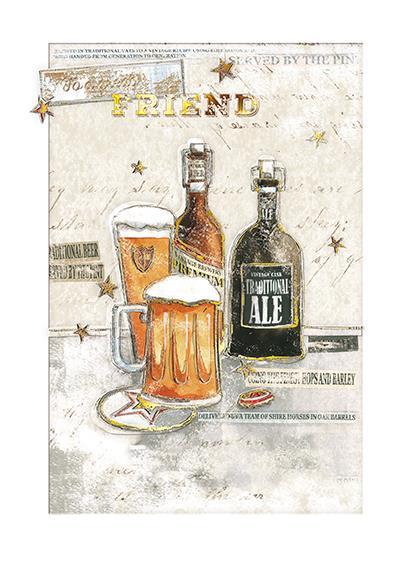 Birthday Card - Special Friend - Beers