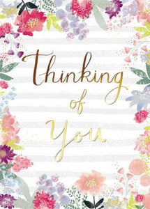 Thinking of You Card - Flowers