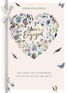 Engagement Card - Wildflower Heart