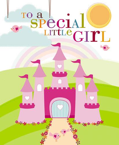 Children's Birthday Card - Juvenile Open Girl