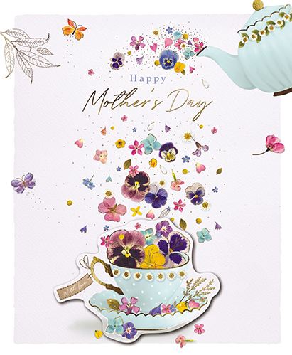 Mother's Day Card - Teapot and Teacup