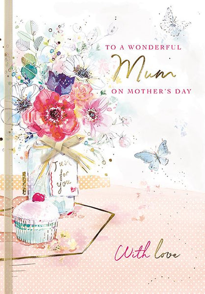 Mother's Day Card - Vase of Flowers