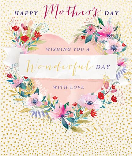 Mother's Day Card - Spring Wreath