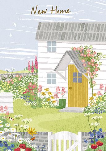 New Home Card - White Cottage Garden