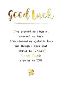 Good Luck Card - Crossed My Fingers