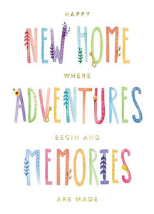 New Home Card - Adventures & Memories