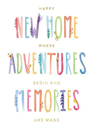 New Home Card - Adventures & Memories