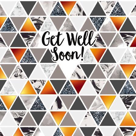 Get Well Soon Card - Geometric Pattern