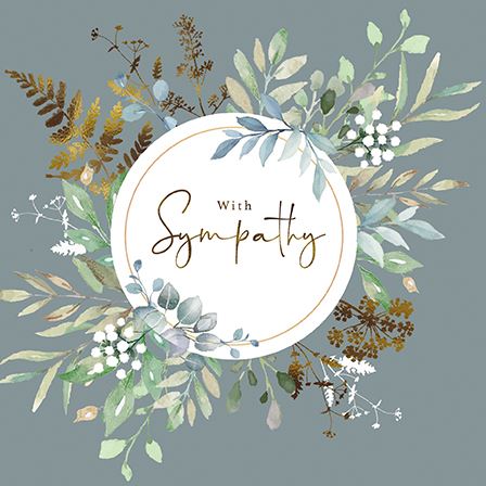 Sympathy Card - Floral Pattern with Bees