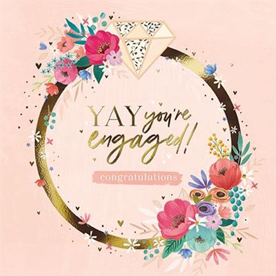 Engagement Card - Floral Engagement Ring