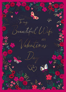 Valentine Card - Wife - Florrie from The Great British Card Company, Valentine's Day Cards in France, Cartes de voeux Saint Valentin, English cards in France