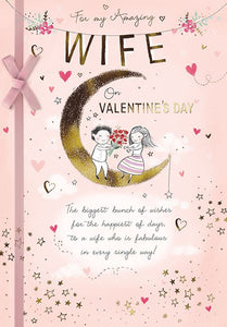 Valentine Card - Wife - Cute Verse from The Great British Card Company, Valentine's Day Cards in France, Cartes de voeux Saint Valentin, English cards in France