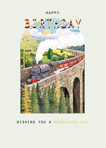 Birthday Card - Full Steam Ahead