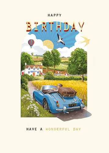Birthday Card - A Ride In The Country