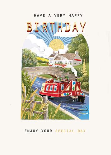 Birthday Card - A Day On The River