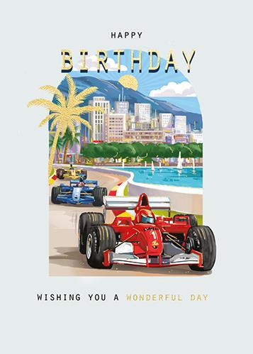 Birthday Card - The Race Is On