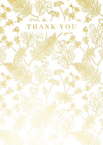 Thank You Card - Ferns and Foliage