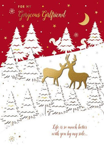 Christmas Card - Girlfriend - Deer In The Woods