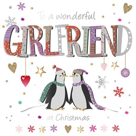 Christmas Card - Girlfriend - Wonderful Girlfriend