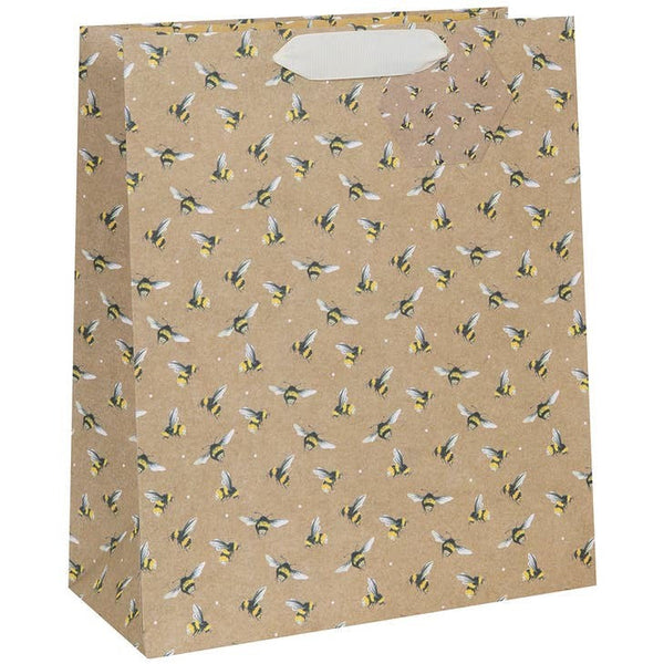 Gift Bag - Large - Kraft Bees
