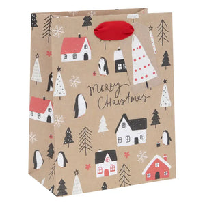 Christmas Bags - Medium Antarctic Village