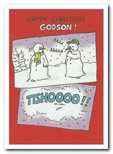 Christmas Card - Godson - Bless You