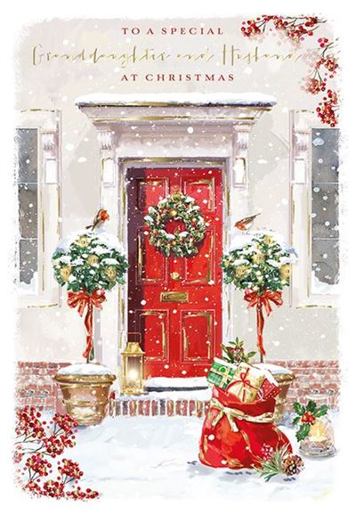 Christmas Card - Granddaughter and Husband - A Christmas Welcome