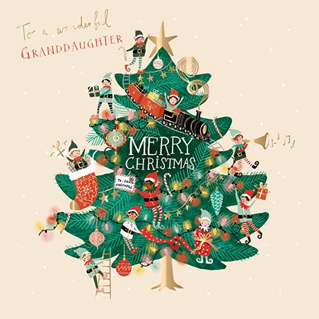 Christmas Card - Granddaughter - Santa's Helpers