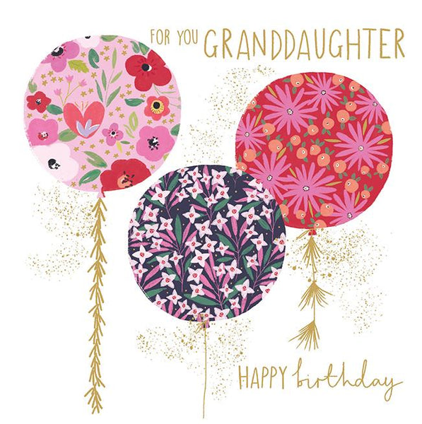 Granddaughter Birthday - Floral Balloons