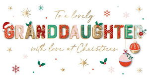 Christmas Card - Granddaughter - Lovely Granddaughter