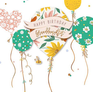 Granddaughter Birthday - Floral Balloons