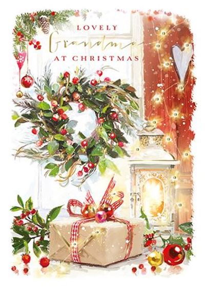 Christmas Card - Grandma - Christmas Wreath