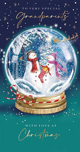 Christmas Card - Grandparents - Christmas In A Globe
