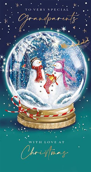 Christmas Card - Grandparents - Christmas In A Globe