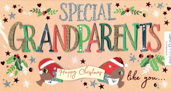 Christmas Card - Grandparents - Robins
