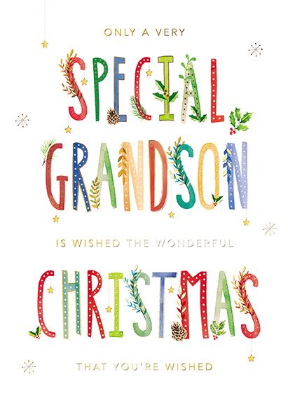 Christmas Card - Grandson - Wonderful Christmas