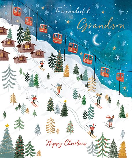 Christmas Card - Grandson - Après Ski