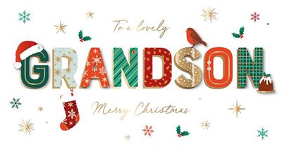 Christmas Card - Grandson - Lovely Grandson
