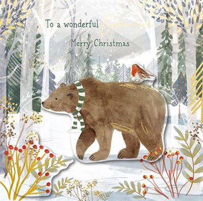 Christmas Card - Grandson - Robin & Bear