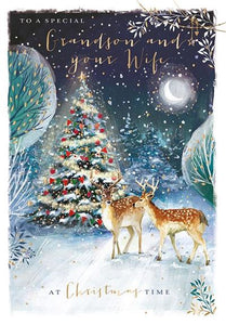 Christmas Card - Grandson and Wife - Christmas Woodland